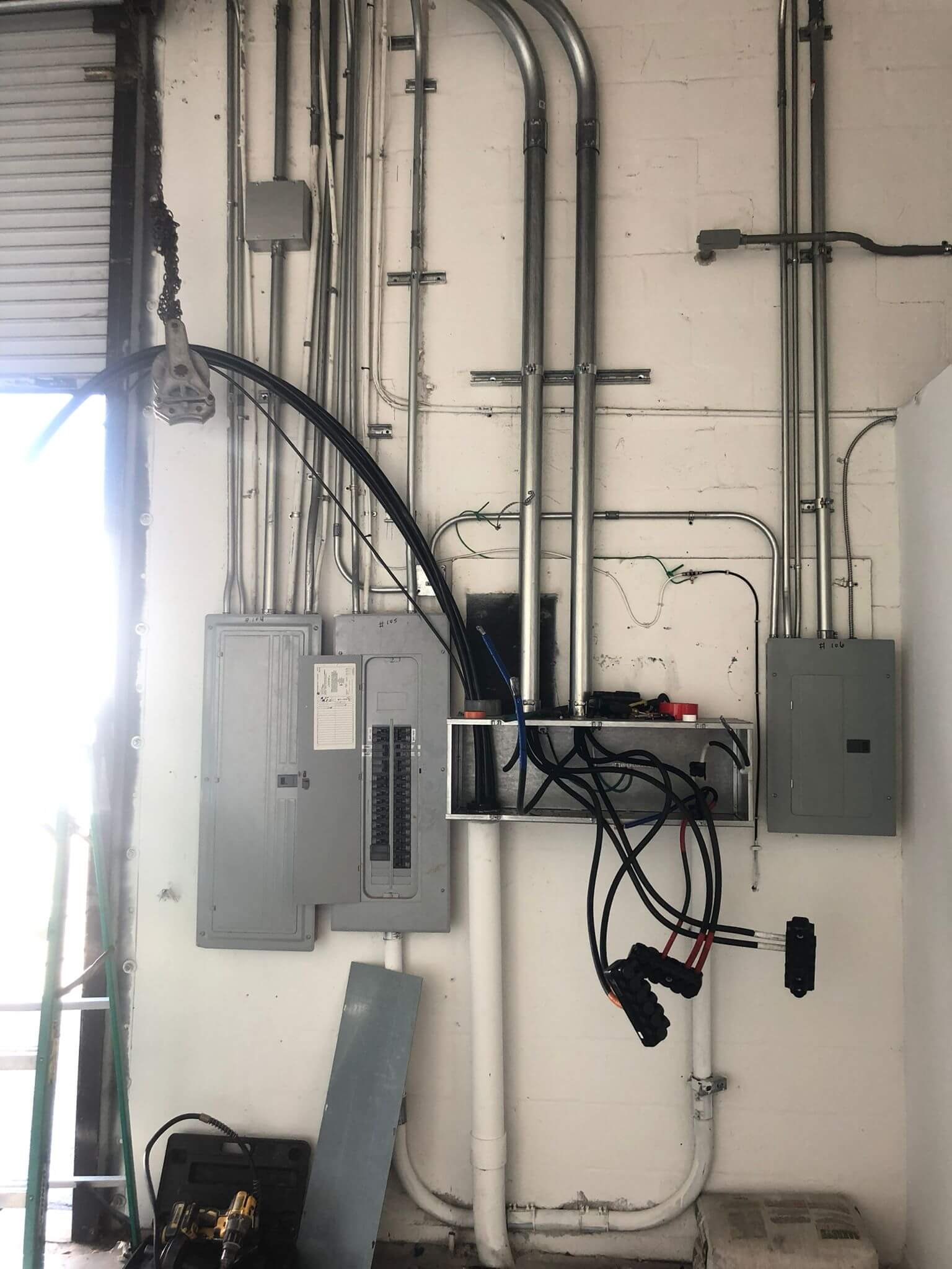 electrical job worked on by Mike and team